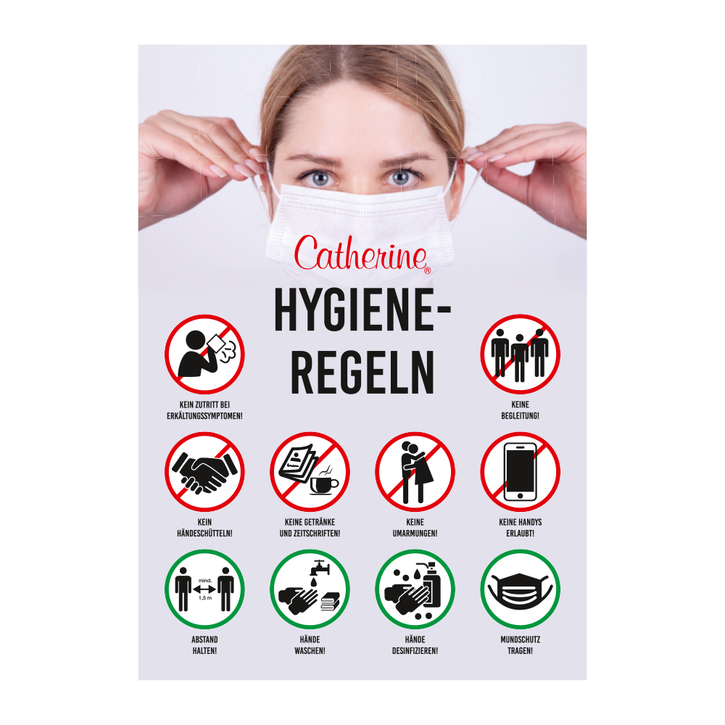 Reklamní plakát<br>Hygieneregeln
