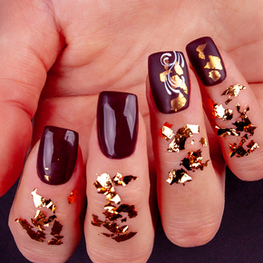 Metallic Leaf Set