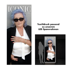 LED Lightbox Textildruck Motiv Iconic